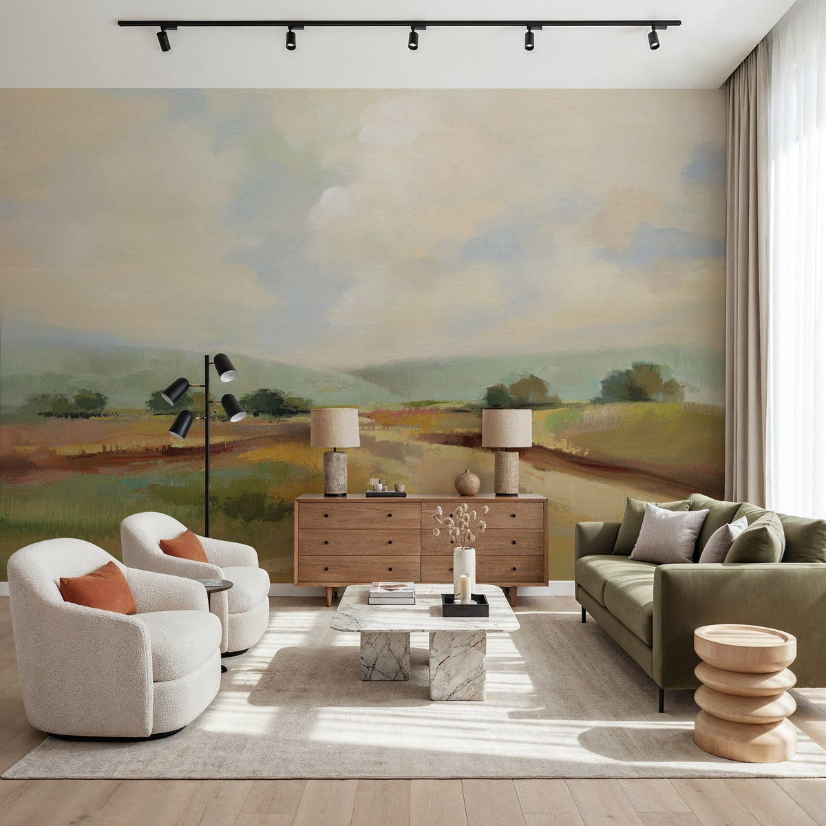 Glowing Sky Mural Wallpaper - room preview 02