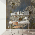 Flowers in Morning Dew II Mural Wallpaper - room preview 02