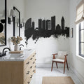 Ulaanbaatar Mongolia Skyline Black & White Mural Wallpaper - room preview 02