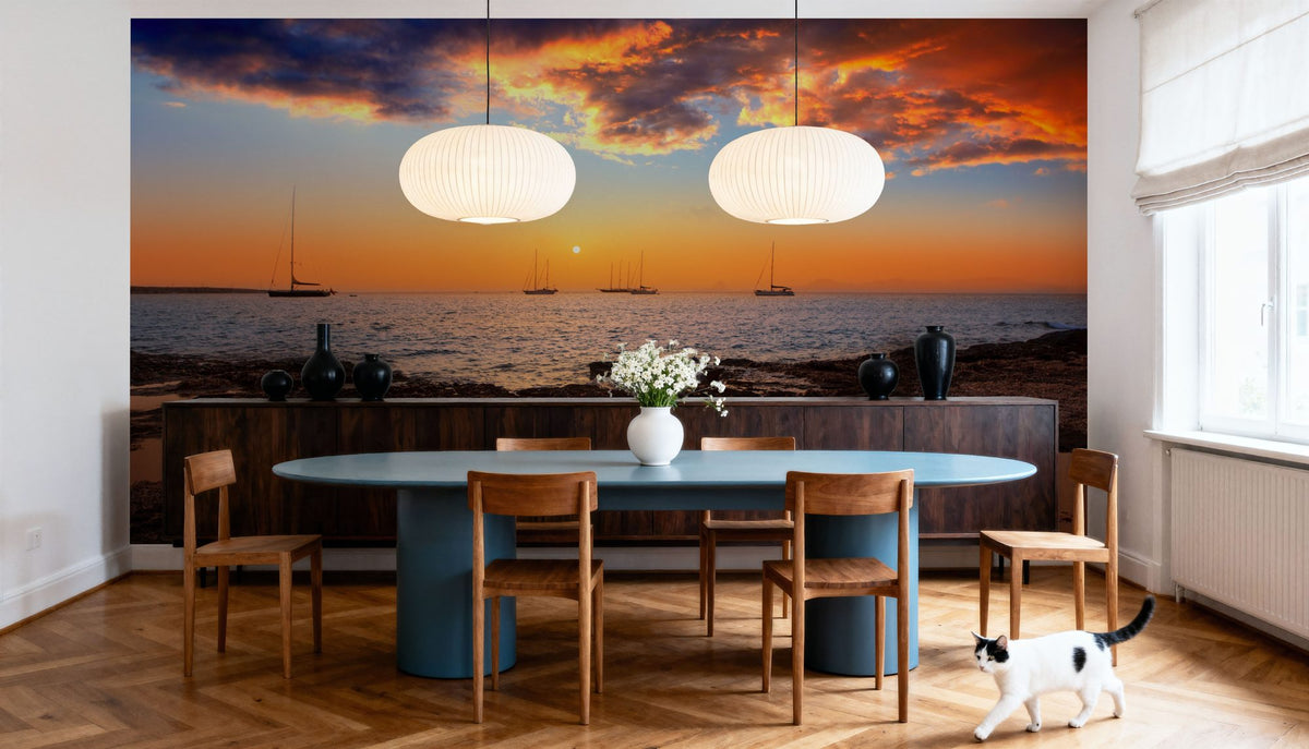Formentera Sunset Mural Wallpaper - room preview 02