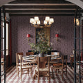 Antique Keys, Rose Mural Wallpaper - room preview 02