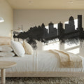 Louisville Kentucky Skyline Black & White Mural Wallpaper - room preview 02