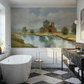 River and Clouds Mural Wallpaper - room preview 02