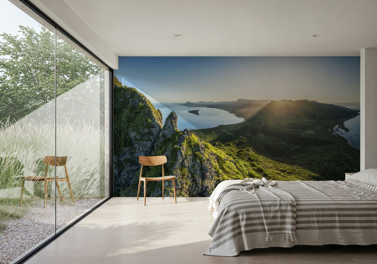 Le Morne Brabant Mountain Mural Wallpaper - room preview 02