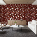 October Rose Mural Wallpaper - room preview 02