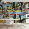Greetings From Delray Beach Mural Wallpaper - room preview 02