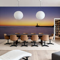 Harbor Sunset Glow Mural Wallpaper - room preview 02