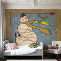 Seasonal Snowman III Mural Wallpaper - room preview 02