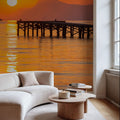 Muro Beach Pier Mural Wallpaper - room preview 02