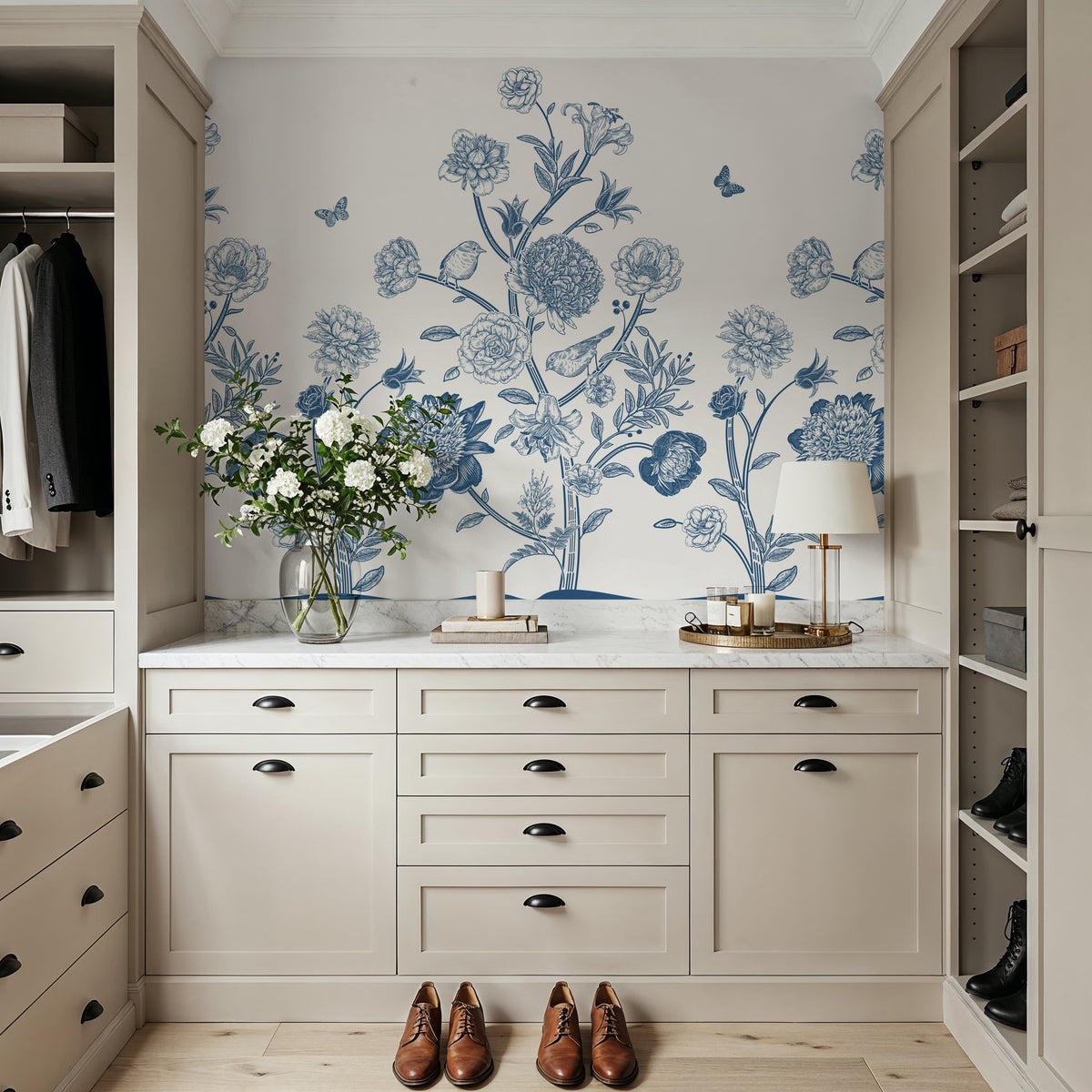 Proud Victorian Flowers Mural Wallpaper - room preview 02