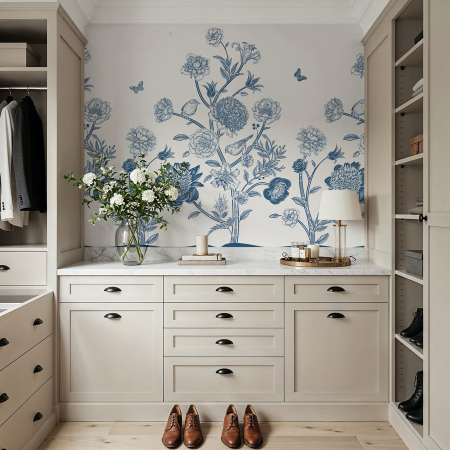 Floral Wallpaper Mural – Flower Wallpaper – Proud Victorian Flowers