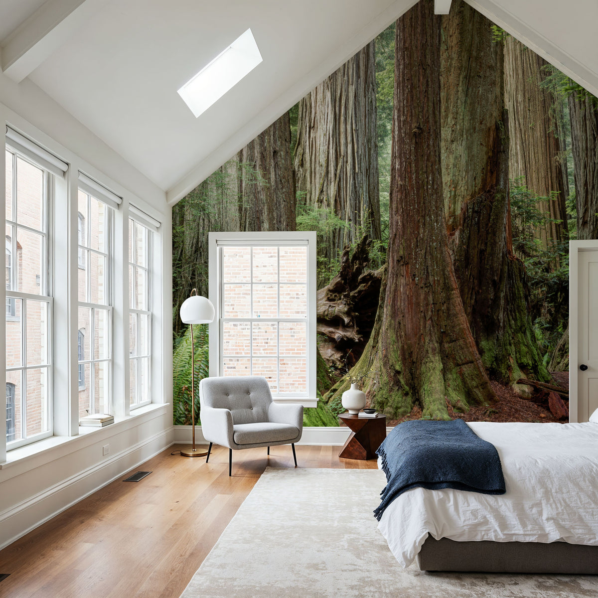 Ancient Forest Path Mural Wallpaper - room preview 02