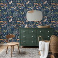 Fantasy Forest - Midnight Blue Mural Wallpaper - room preview 02