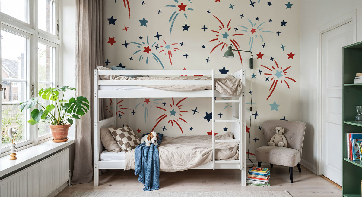Stars and Stripes V Mural Wallpaper - room preview 02