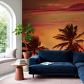 Miami Beach Sunset Mural Wallpaper - room preview 02