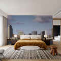 Boston Harbor Twilight Panorama II Mural Wallpaper - room preview 02