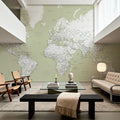 World Map Cities - Xolani Mural Wallpaper - room preview 02