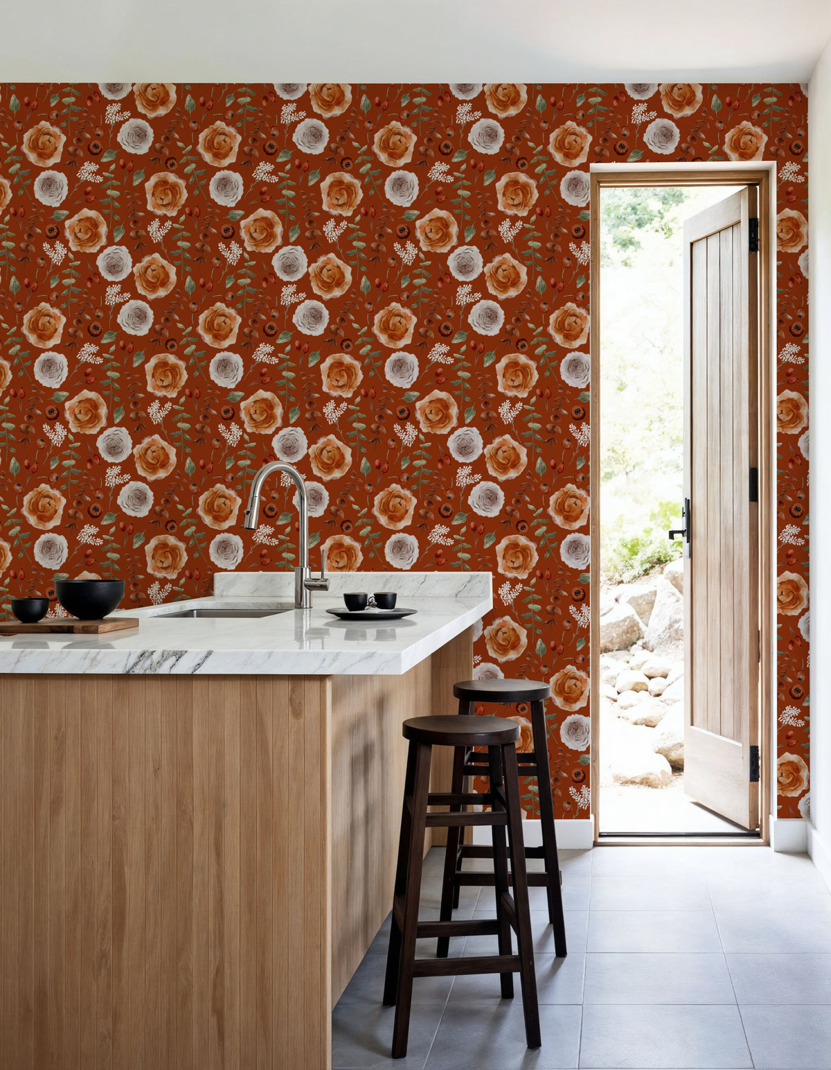 November Blooms Mural Wallpaper - room preview 02
