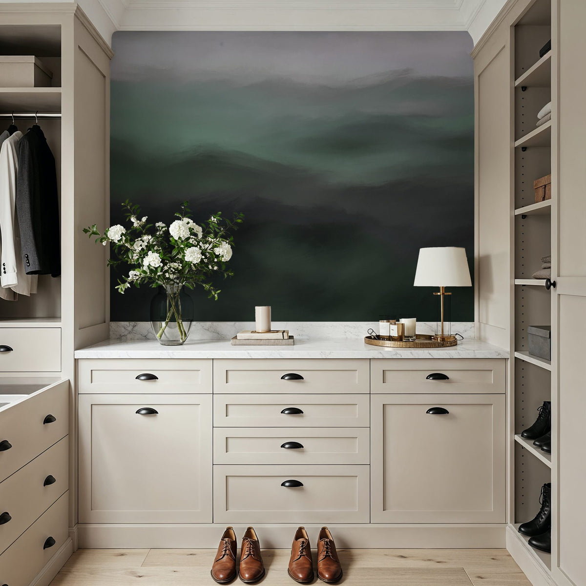 Beyond the Mountains, Moss Mural Wallpaper - room preview 02