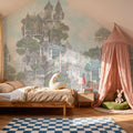Treehouse Neighborhood Fade Mural Wallpaper - room preview 02
