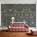 Floral Mood Green Mural Wallpaper - room preview 02