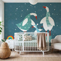 Ducks in the Snow IX Mural Wallpaper - room preview 02