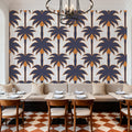 Graphic Palms, Grape Mural Wallpaper - room preview 02