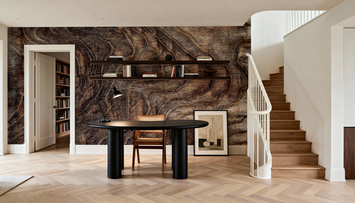 Driftwood Contours Mural Wallpaper - room preview 02