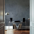 Subtle Plaster Wall, Dark Blue Mural Wallpaper - room preview 02