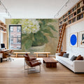 Pot of White Hydrangea Mural Wallpaper - room preview 02