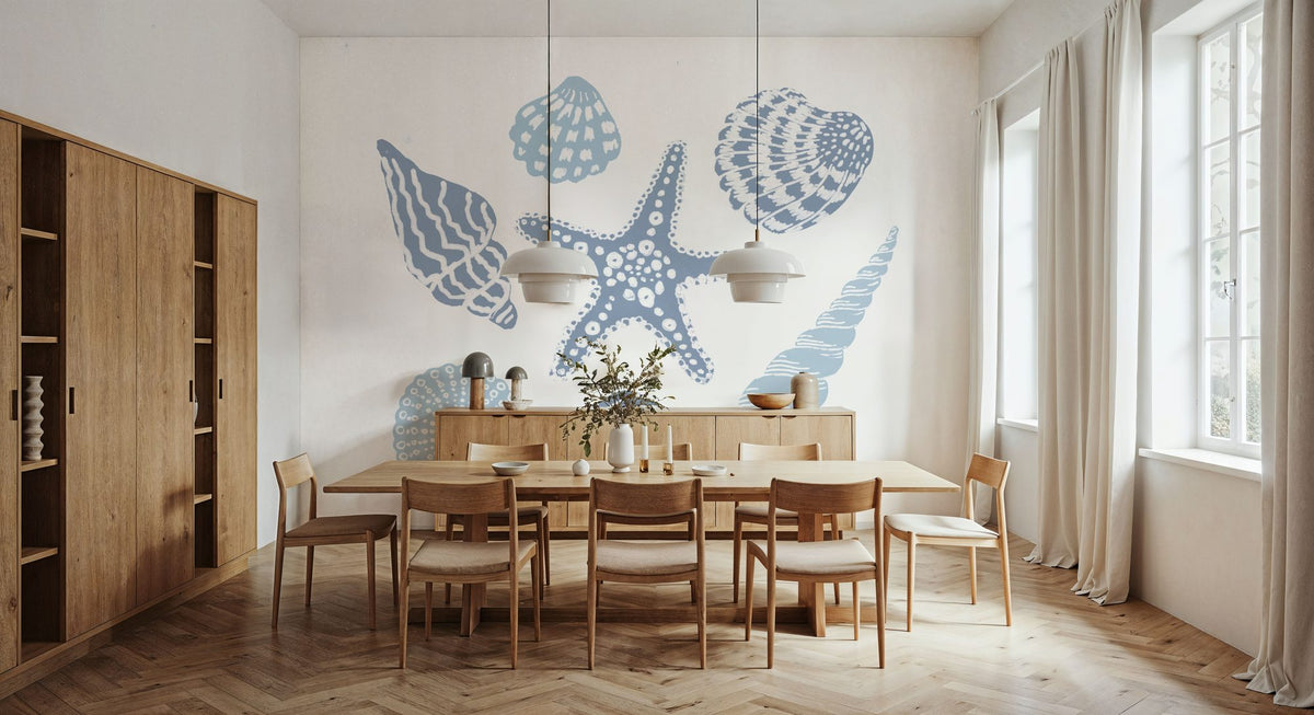 Shells on the Shore II Mural Wallpaper - room preview 02