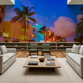 South Beach Buzzing Mural Wallpaper - room preview 02