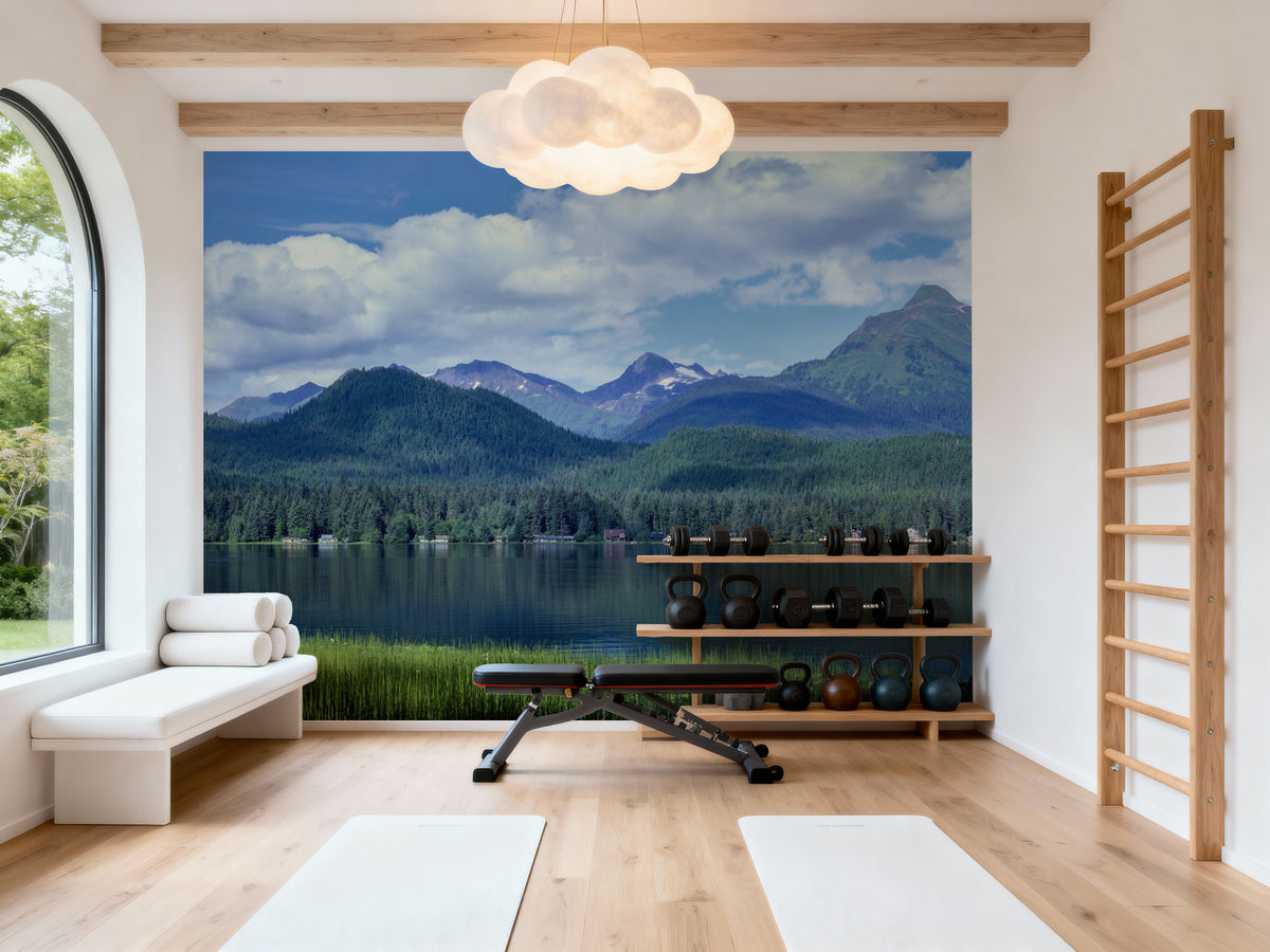 Crystalline Alpine Mirror Mural Wallpaper - room preview 02