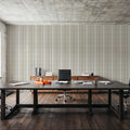 Wavy Stripes, Mocha Mural Wallpaper - room preview 02