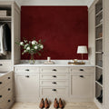Subtle Plaster Wall, Cherry Red Mural Wallpaper - room preview 02
