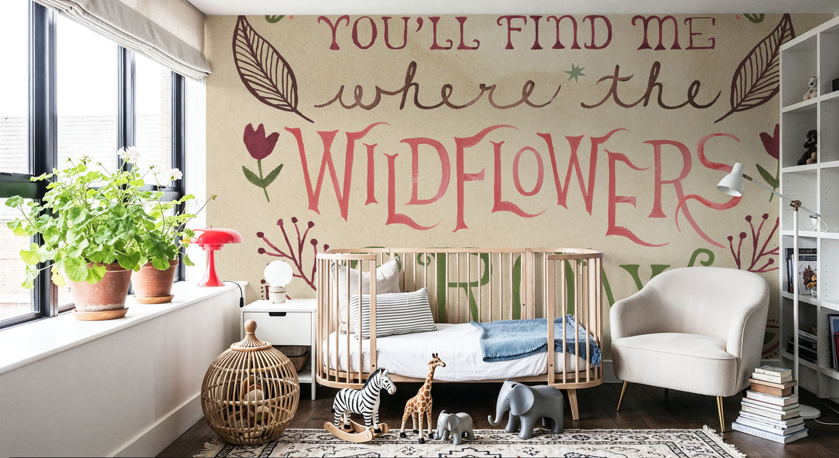 Floralscape Fairies V Mural Wallpaper - room preview 02