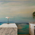 Turquoise Sea Waves II Mural Wallpaper - room preview 02