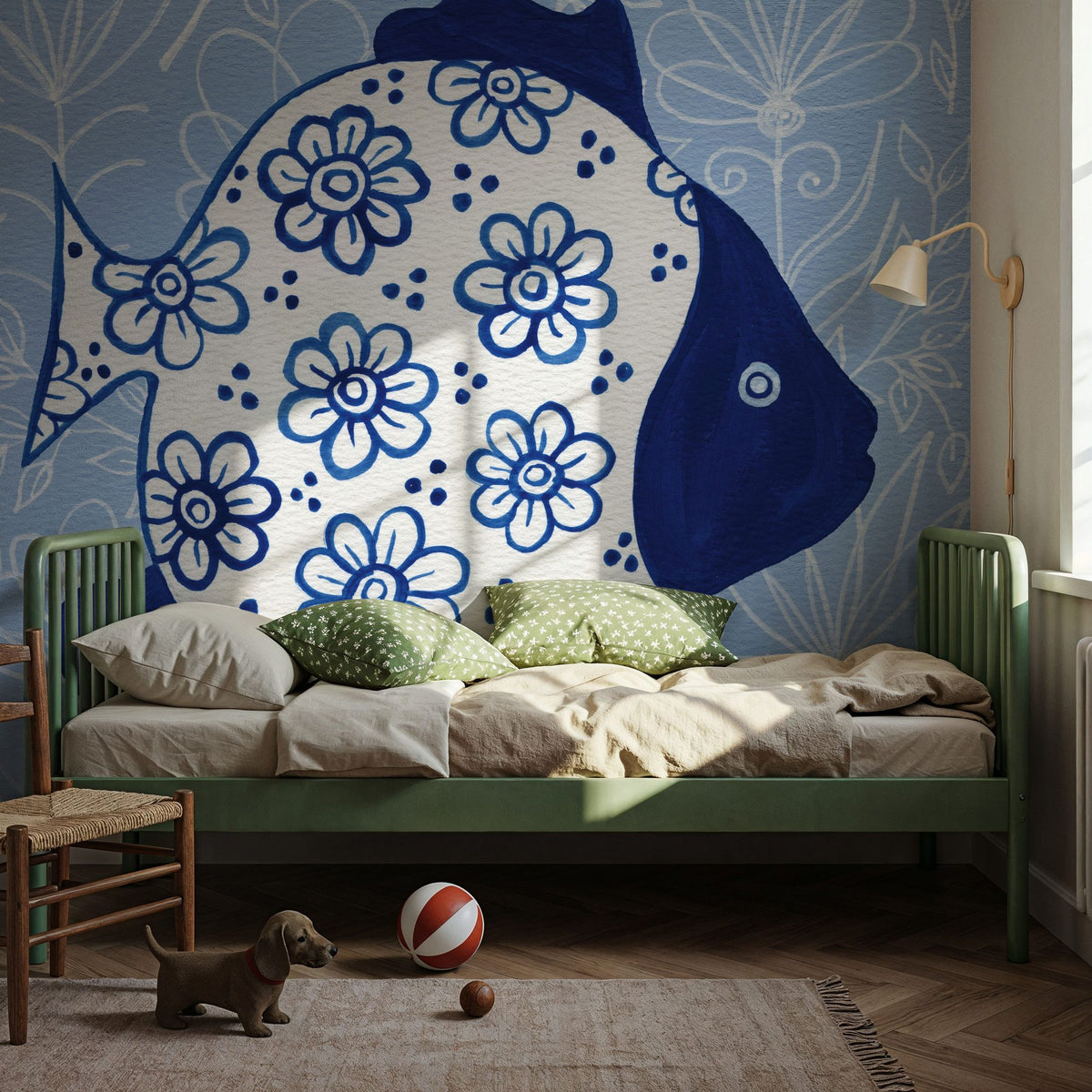 Coastal Chinoiserie I Mural Wallpaper - room preview 02
