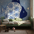 Coastal Chinoiserie I Mural Wallpaper - room preview 02