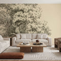 Tree Study II Dark Mural Wallpaper - room preview 02
