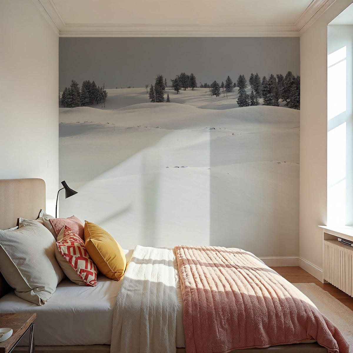 Fresh Snow Mural Wallpaper - room preview 02