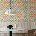 Autumn Tiles White Mural Wallpaper - room preview 02