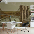 Great East River Bridge Mural Wallpaper - room preview 02