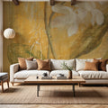 White Orchid Panel Mural Wallpaper - room preview 02