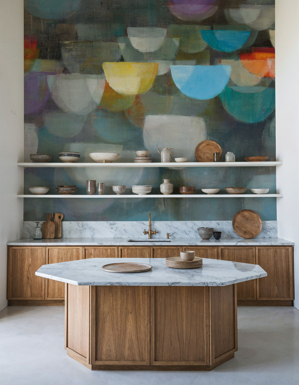 Blurry Lights Crop Mural Wallpaper - room preview 02