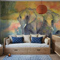 Elephants Mural Wallpaper - room preview 02
