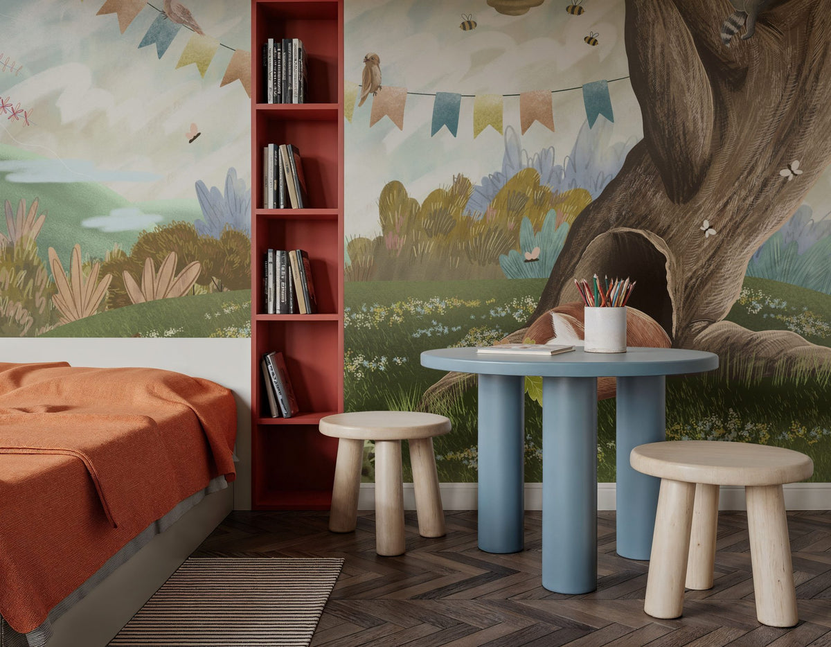Oak Hill Slumber, October Mural Wallpaper - room preview 02