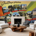 Greetings From Lake George Mural Wallpaper - room preview 02