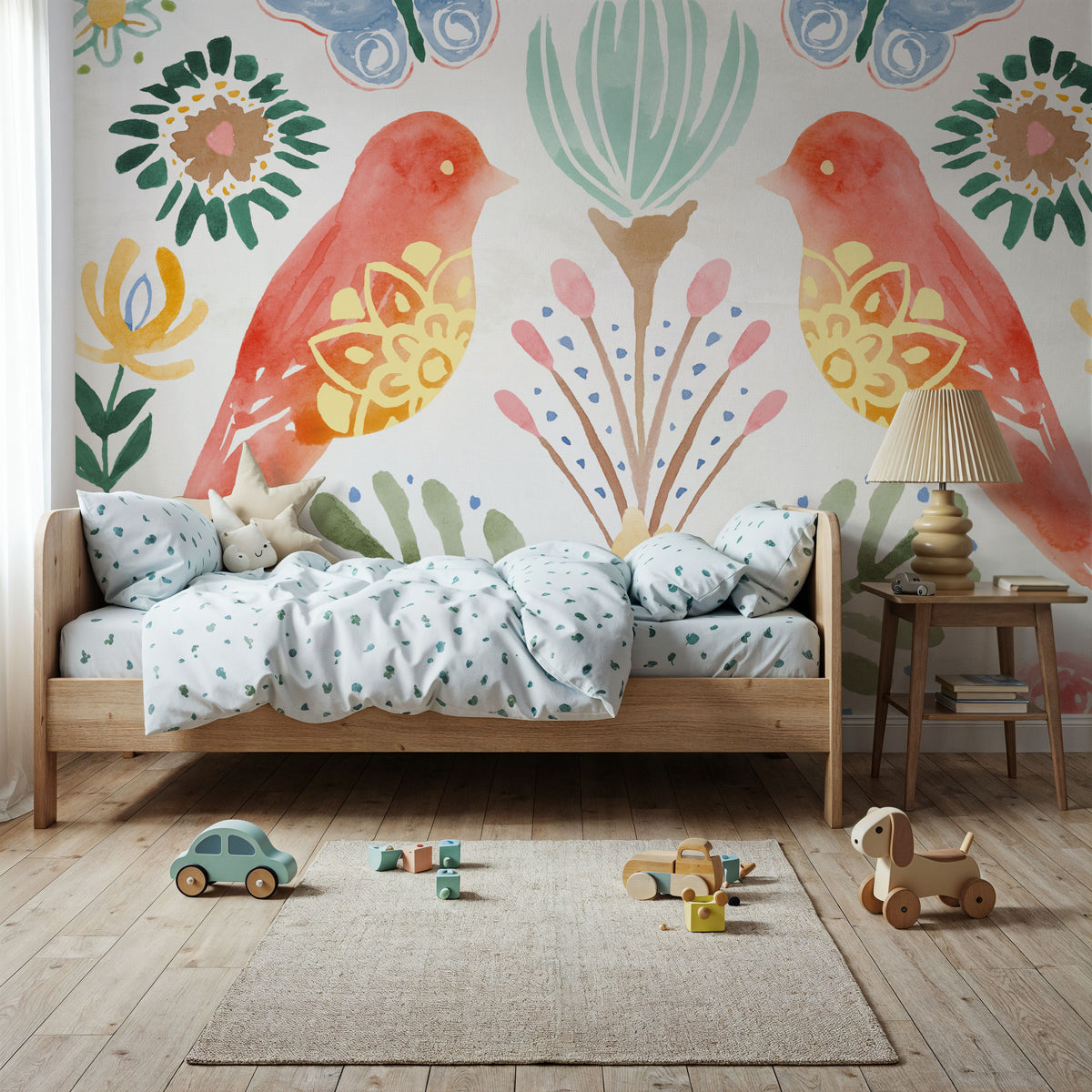 Wild Blooms III Mural Wallpaper - Light Tone - room preview 02