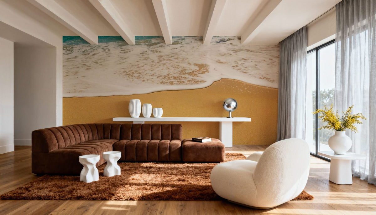 Beach Time Natural Mural Wallpaper - room preview 02